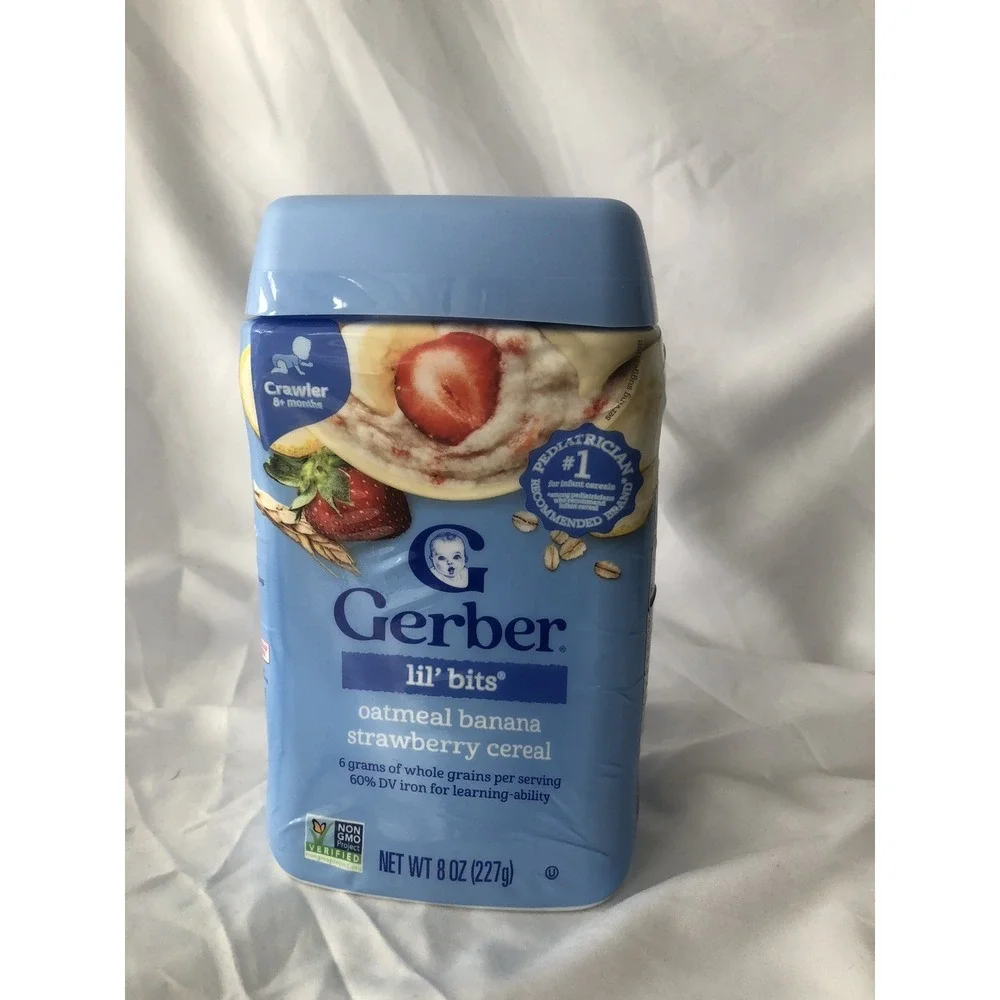 Gerber Oatmeal Cereal 16oz‎ + Beech-Nut Baby Food Jars Lot Bundle